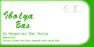 ibolya bas business card